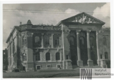 Warszawa, zniszczony budynek Zachęty